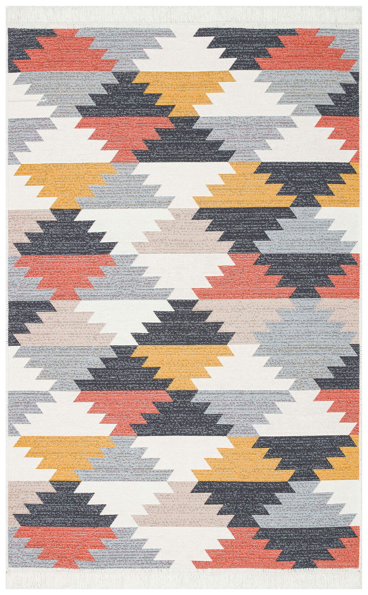 Arya AR 20 Çok Renkli - Yıkanabilir Çift Taraflı Modern Dokuma Kilim